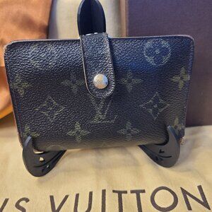 Louis Vuitton Monogram Portefeuille Viennois Kiss Lock Purse Wallet GUC 2009